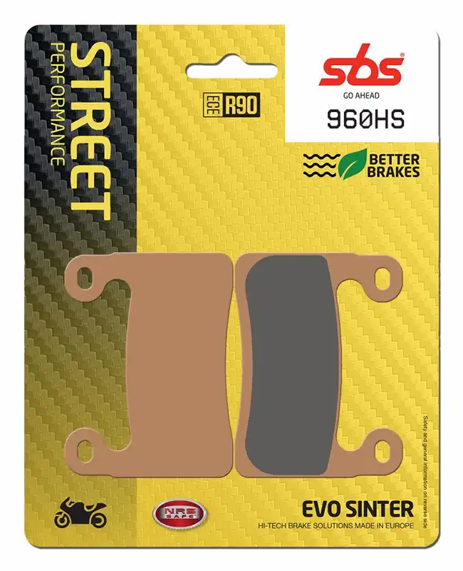 PASTILLAS DE FRENO DELANTERAS PARA MOTO SBS 960HS