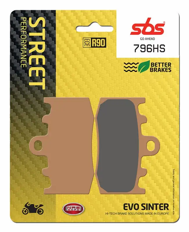 PASTILLAS DE FRENO DELANTERAS PARA MOTO SBS 796HS