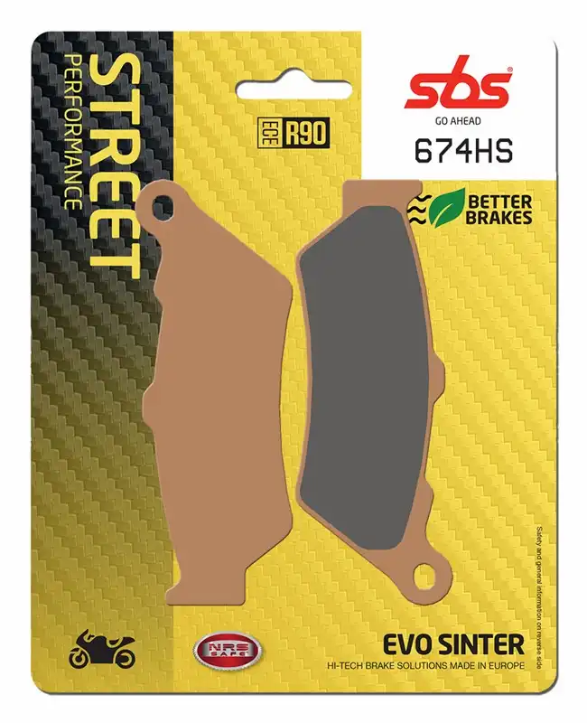 [34117705216 674HS] PASTILLAS DE FRENO PARA MOTO SBS 674HS