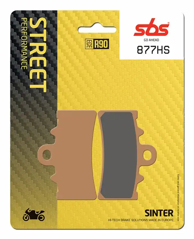 PASTILLAS DE FRENO DELANTERAS PARA MOTO SBS 877HS