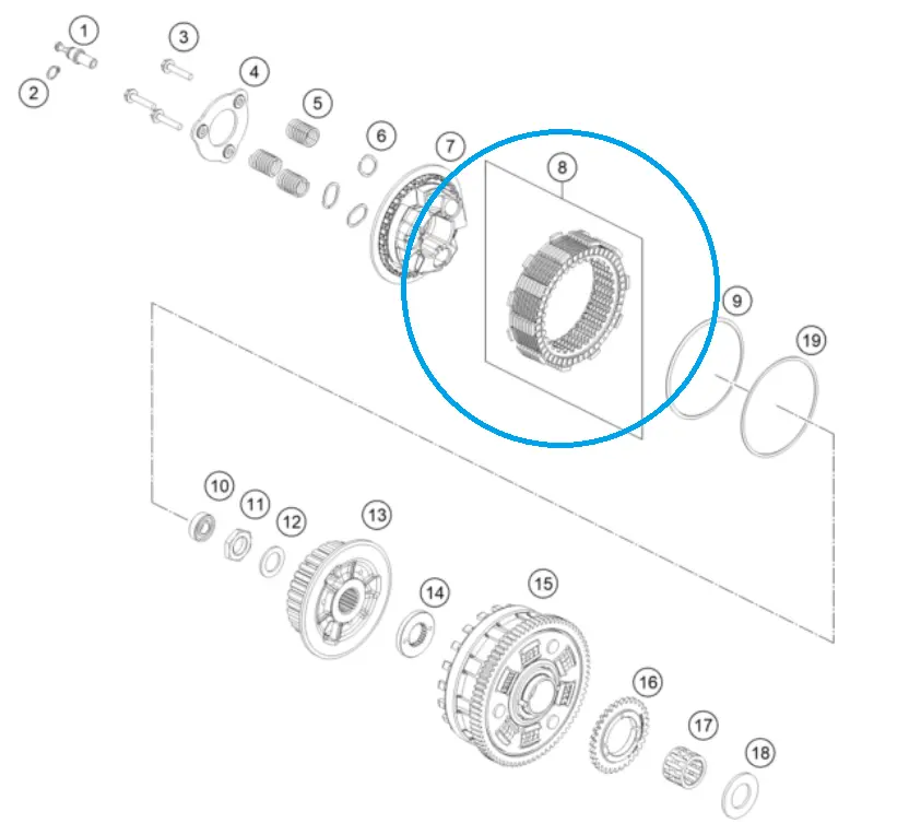 Kit Embrague original KTM 790-890 (disc. separadores)