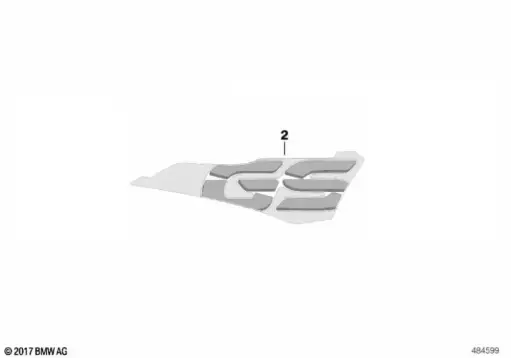 [51148358218] Adhesivo  Gs estanque derecho G310gs Rojo