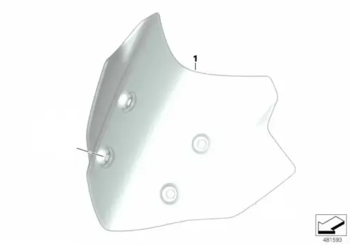 [46638560408] Parabrisas transparente, L=200 mm 